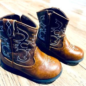 Toddler Boys Cowboy Boots Brown Size 6